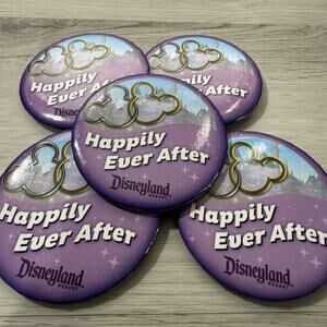 Disneyland Resort Happily Ever After Button Set of 5 Disney Theme Park